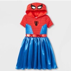Girls' Marvel Spider-Man Cosplay Dress XL Red/ Blue NEW